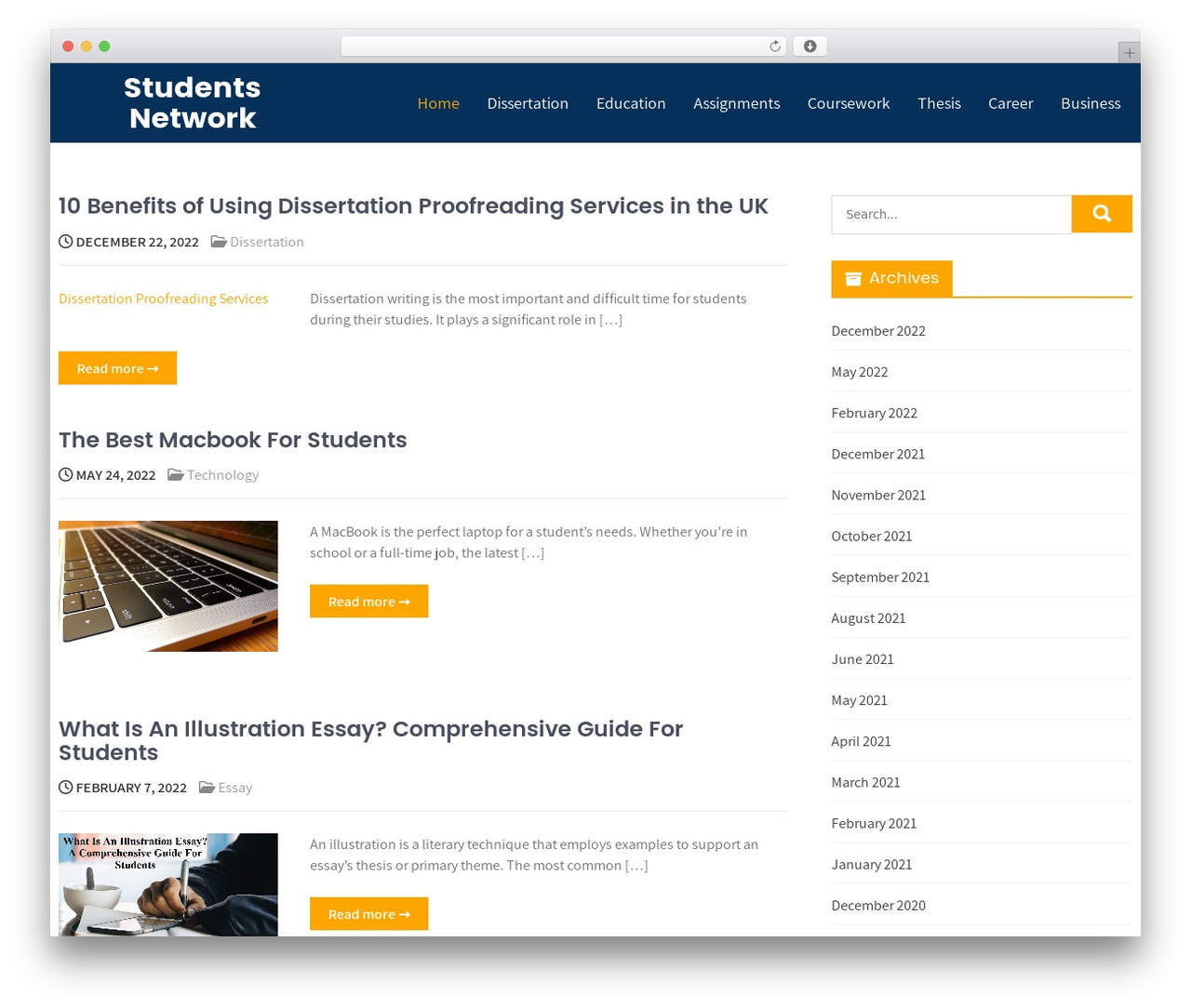 Theme WordPress Learning Point Lite - studentsnetwork.co.uk