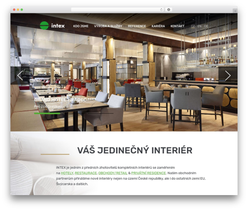 web WordPress theme design - intexledec.cz