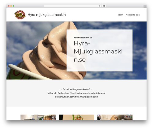 Divi WordPress theme - hyra-mjukglassmaskin.se