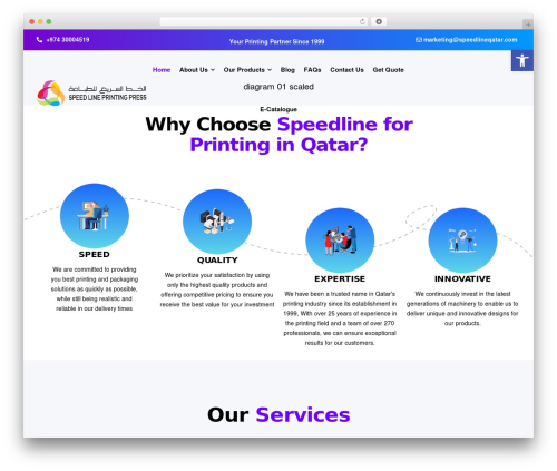 Printec premium WordPress theme - speedlineqatar.com
