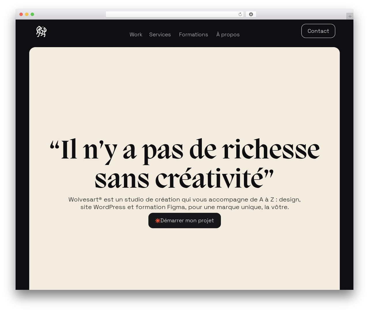 WordPress theme Hello Elementor - wolvesart.fr