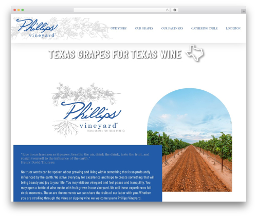 WP theme Salient - phillipsvineyard.com