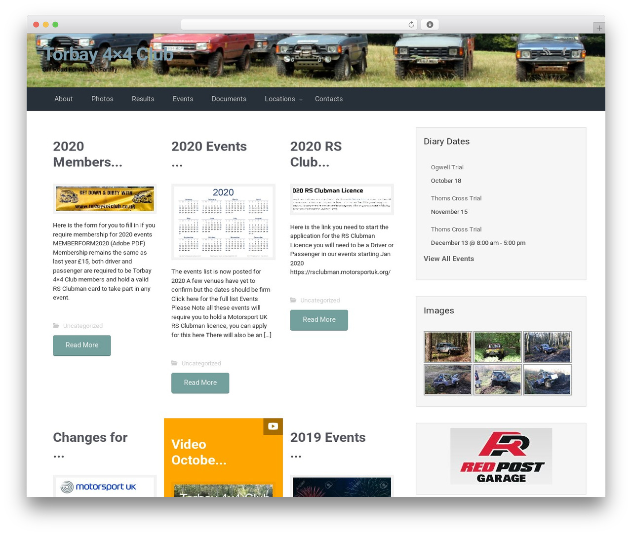 WP theme evolve - torbay4x4club.co.uk
