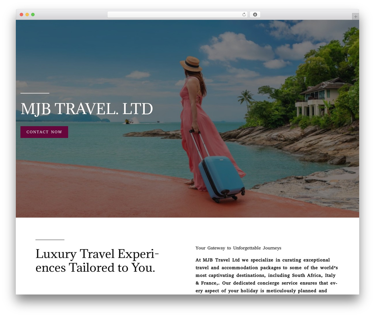 Best WordPress theme Constructor - mjbtravelltd.com