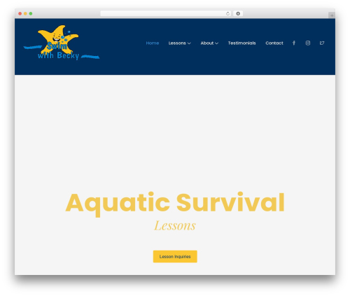 Leverage WordPress theme - swimwithbecky.com