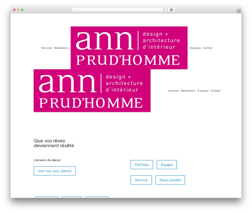 Theme WordPress Divi - annprudhommedesigner.com