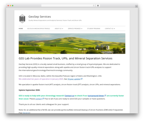 Tiny Framework free WordPress theme - geoseps.com