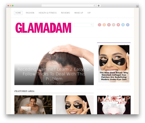 WordPress theme Feminine Codebase - glamadam.com