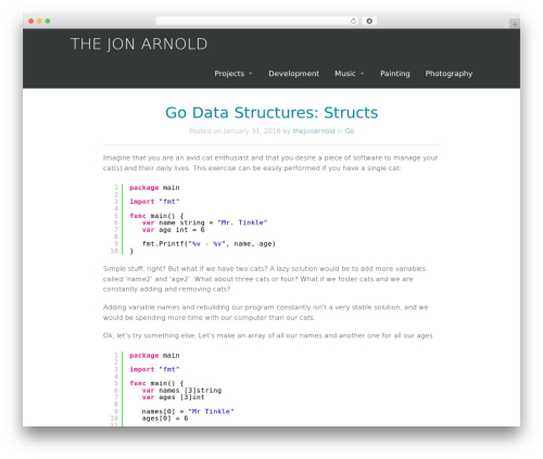 BakedWP theme WordPress - thejonarnold.com