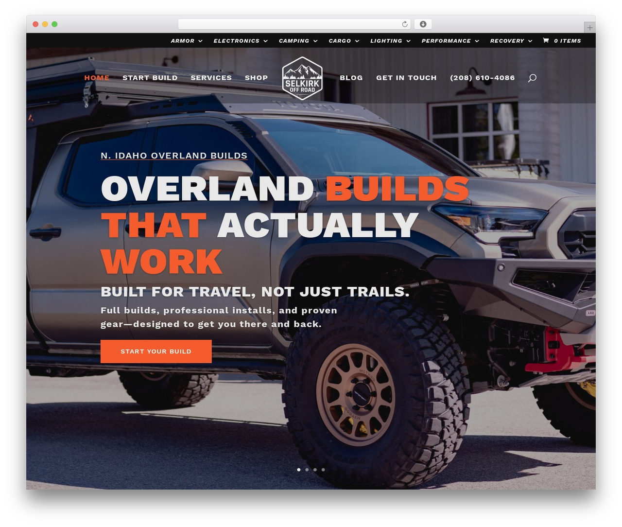 Divi WordPress theme - selkirkoffroad.com