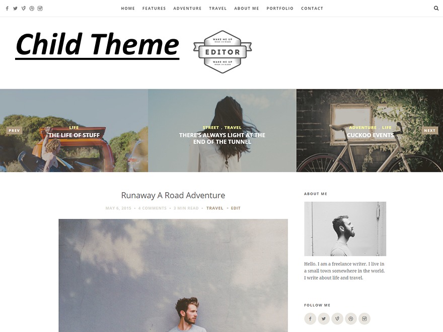 Editor Child WordPress theme