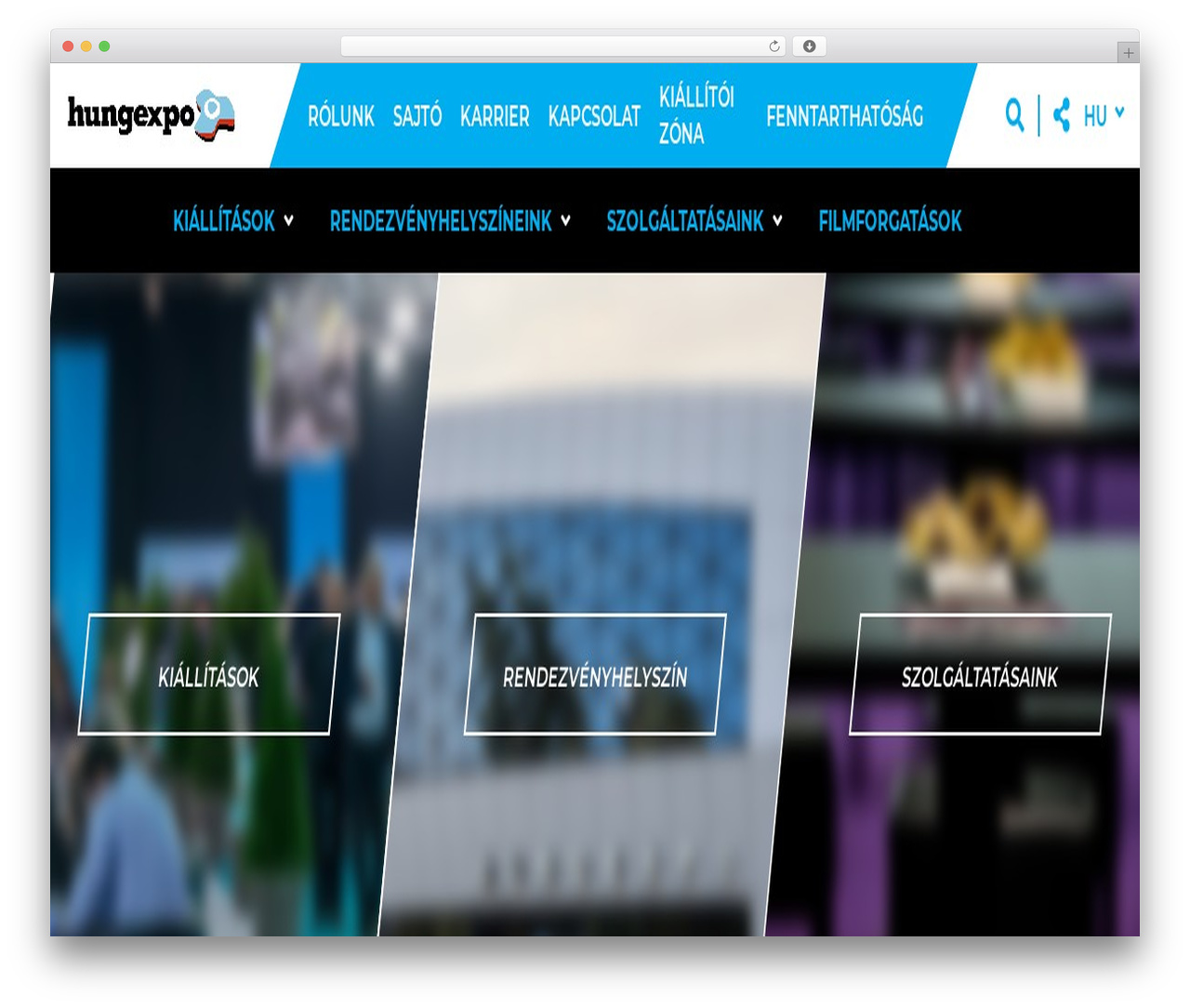 FRONTEND theme WordPress - hungexpo.hu