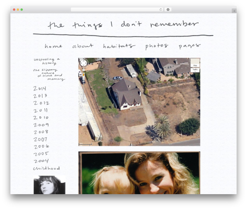 Lily theme WordPress - thethingsidontremember.com
