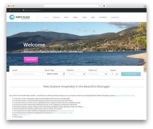 WordPress theme Starhotel - thekiwisplace.com