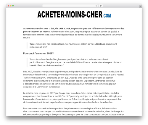 XSimply WordPress theme free download - acheter-moins-cher.com