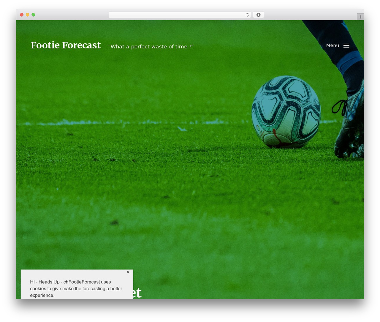 Chaplin WordPress theme - chfootieforecast.com