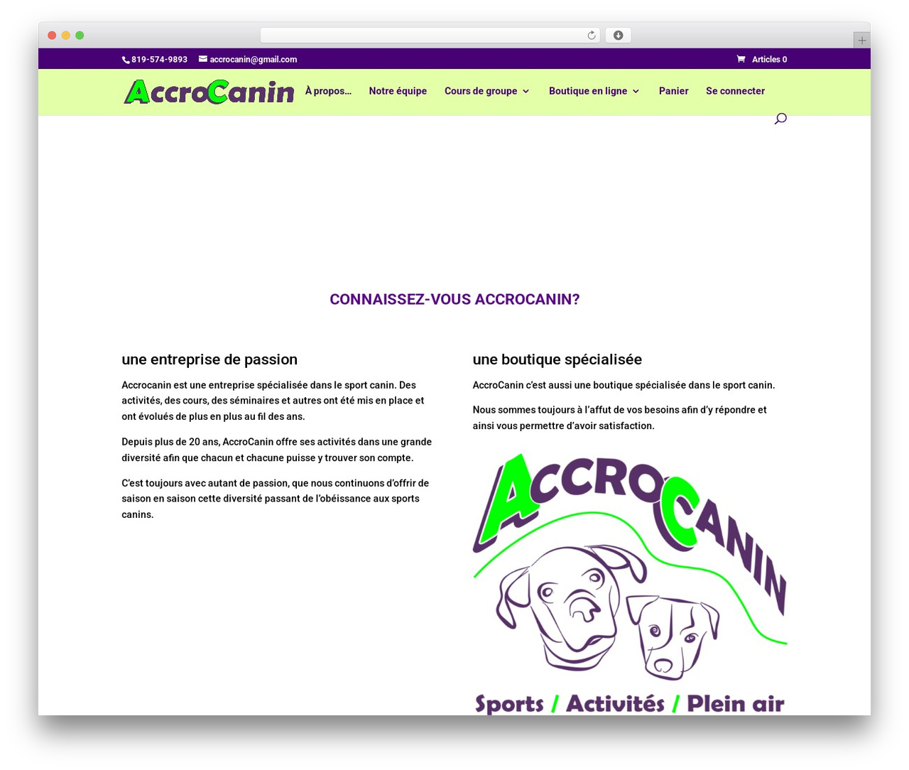 Divi WordPress theme - accrocanin.com