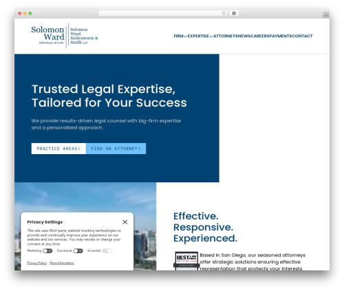 WordPress theme SWSS - swsslaw.com