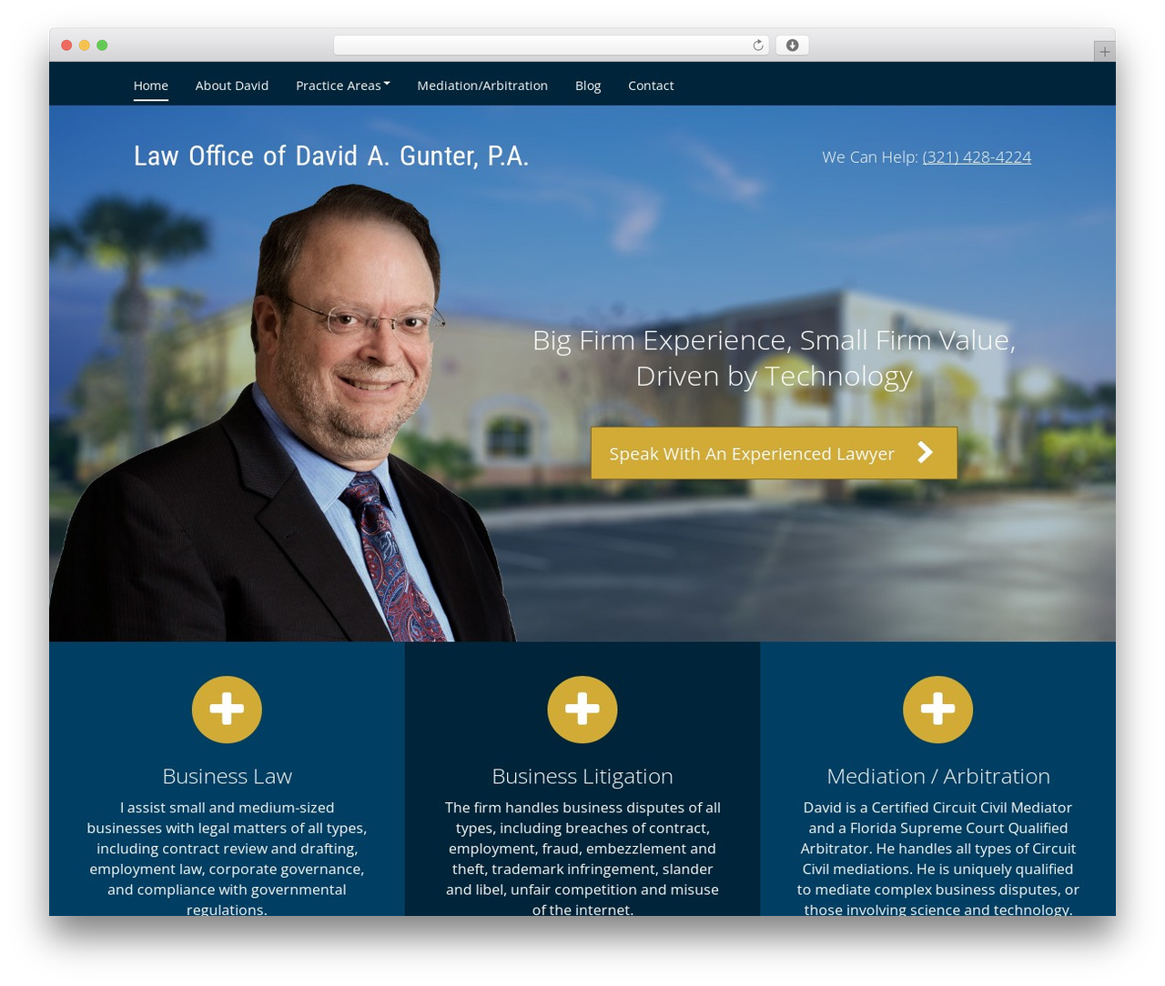 WP theme Offsprout Basic - gunterlawoffice.com