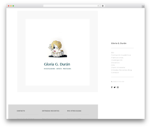 Kathy WordPress website theme - gloriagduran.com