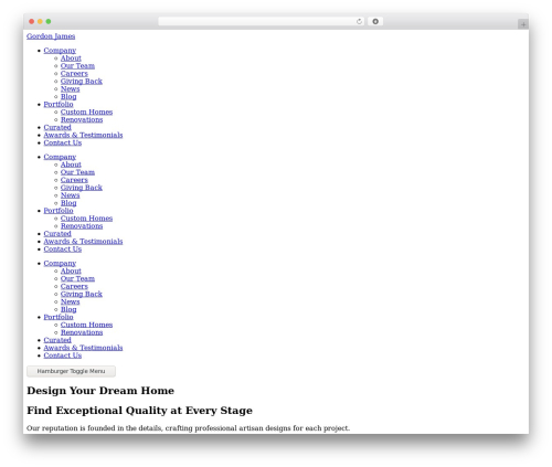 Uncode WordPress theme - gordon-james.com