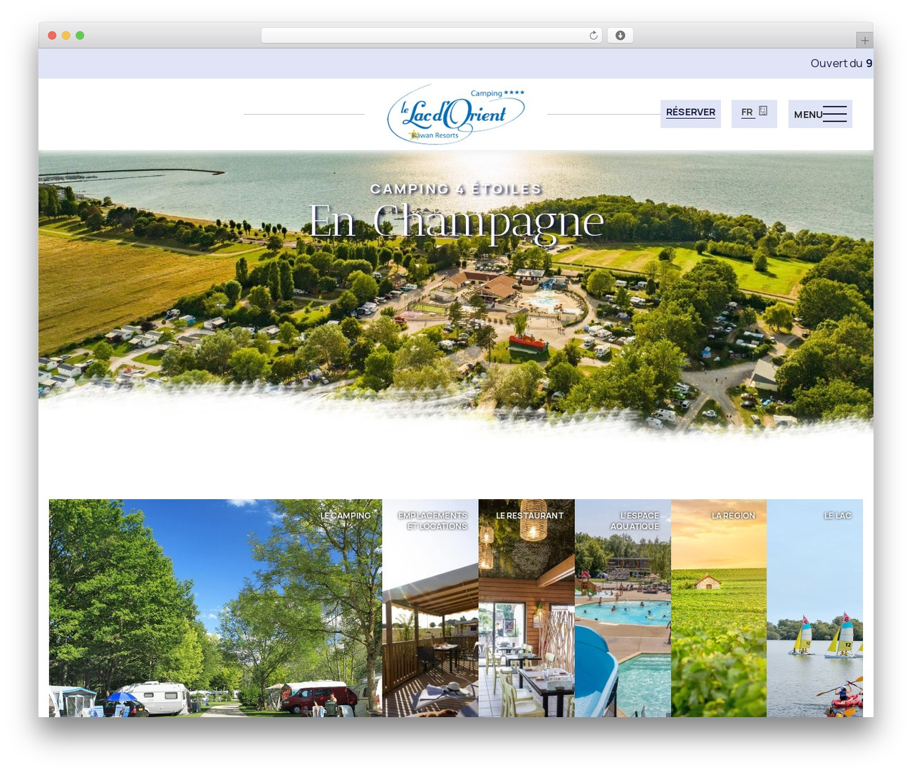 WordPress theme Plune - www.camping-lacdorient.com