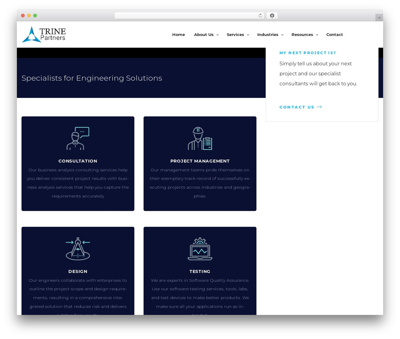 CoreConsult WordPress theme - trinepartners.com