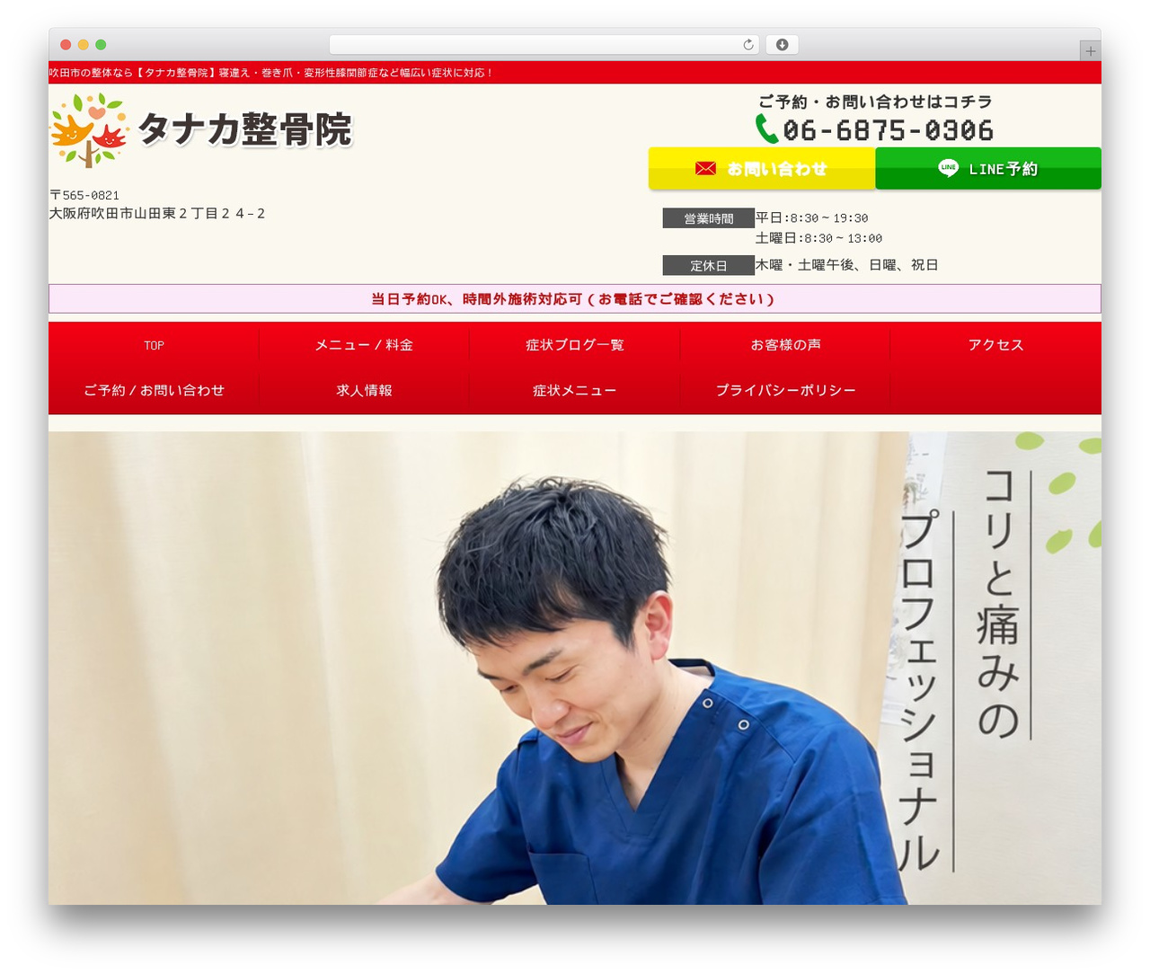 Selfull WordPress theme - tanaka-seikotsuin2011.com
