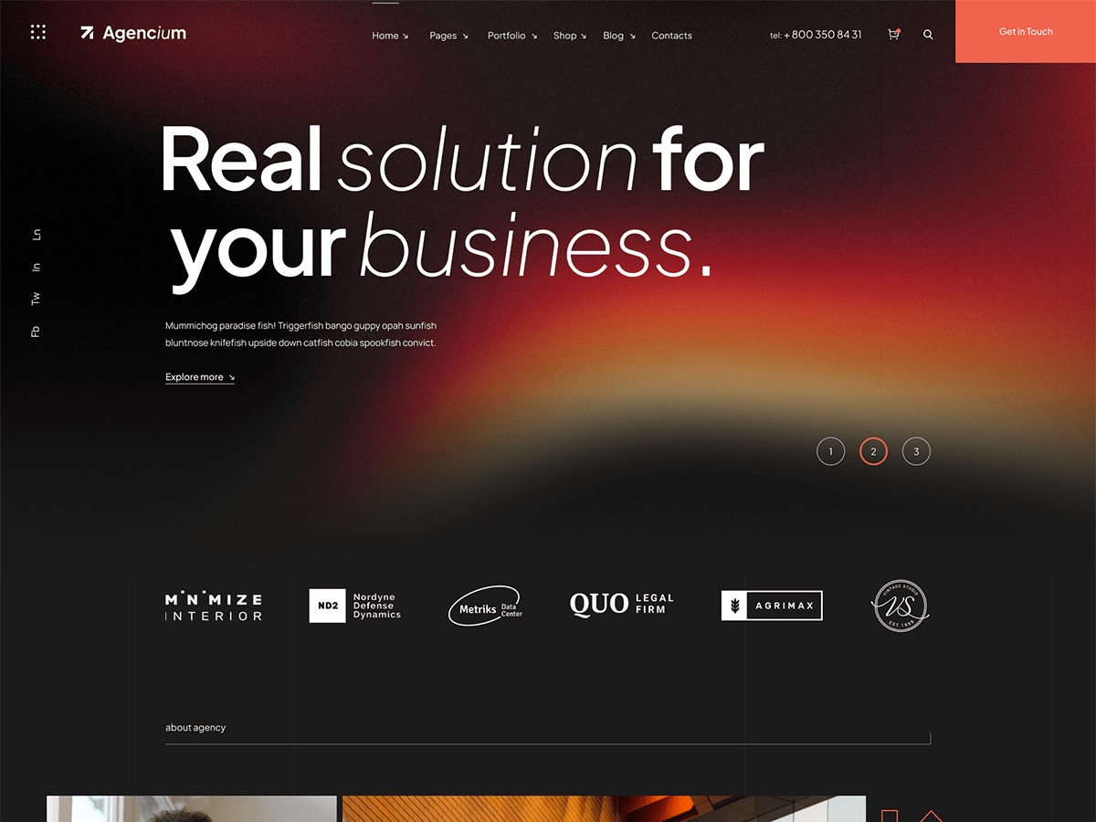 Theme WordPress Agencium