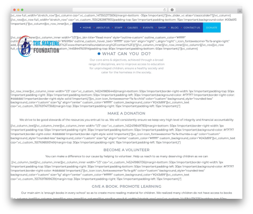 WordPress theme Confidence - themartinsfoundation.org