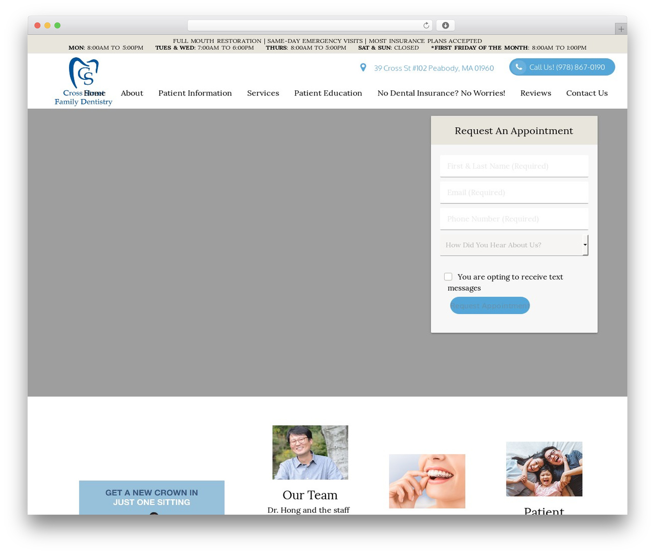 WordPress theme DoctorGenius Framework - crossstreetfamilydentistry.com