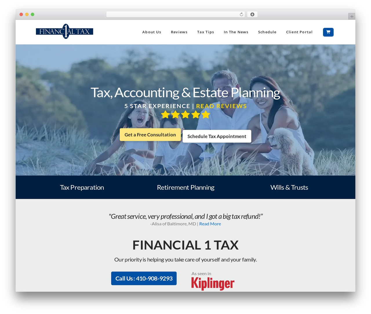 X WordPress theme - financial1tax.com