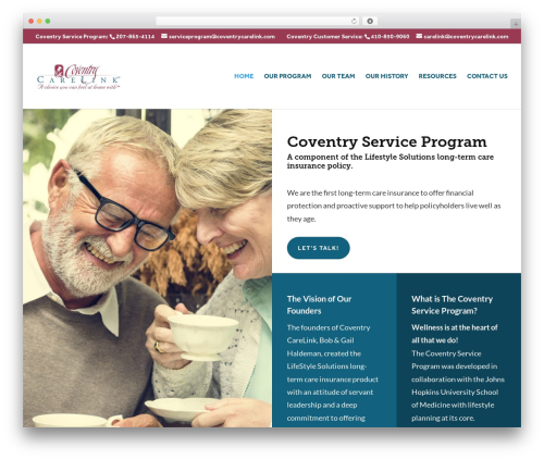 WordPress theme CareLink - lifestyle-solutions.org