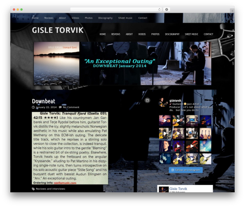 WordPress theme Musicpro - gisletorvik.com