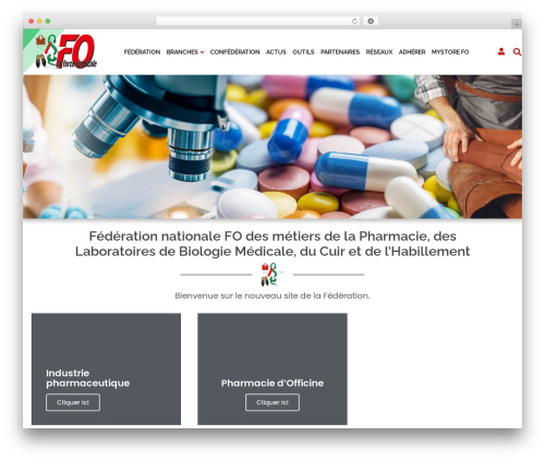WordPress theme Wordpress Elementor - fo-pharma-cuir-habillement.com