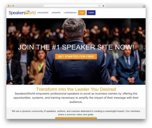 Frontend admin WordPress plugin - speakersworld.net