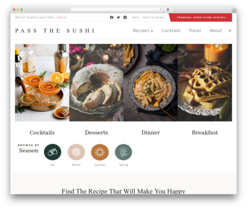 Kadence best free WordPress theme - passthesushi.com