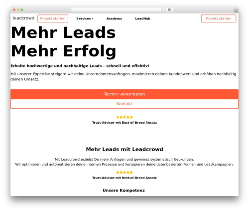 leadcrowd WordPress store theme - www.leadcrowd.de