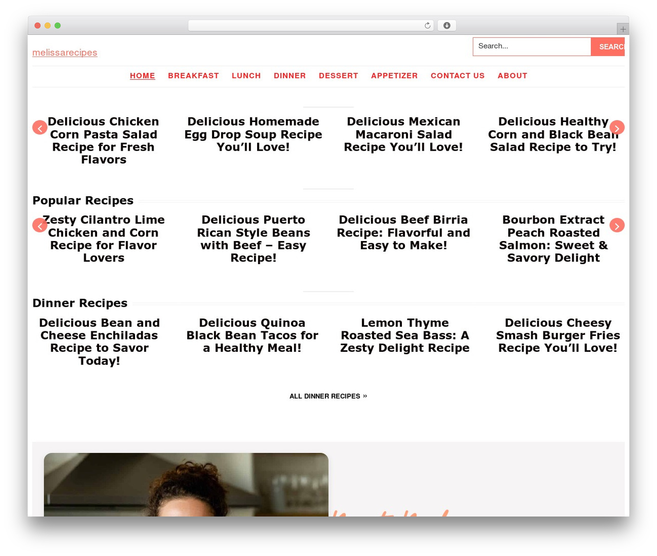 MyTheme WP theme - melissarecipes.com