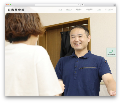 日吉整骨院様 top WordPress theme - morimatsukun.com