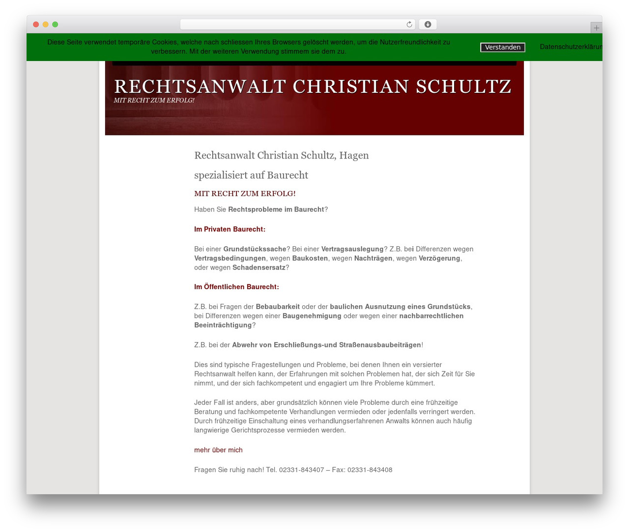 Basic Law WordPress theme - schultzkom.de