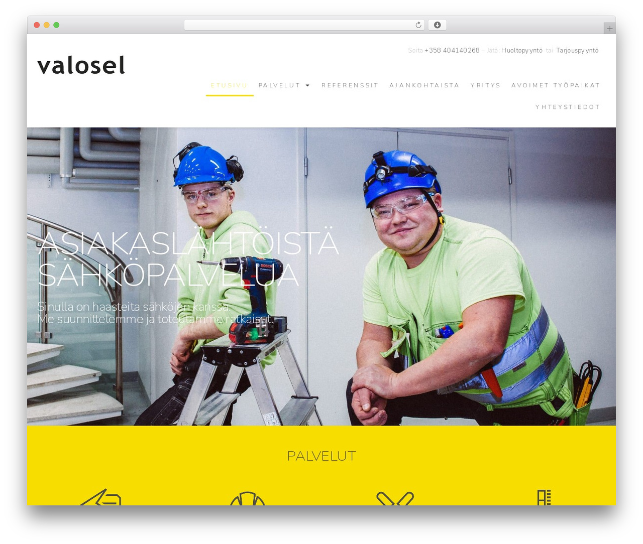 cookie WordPress theme design - valosel.fi