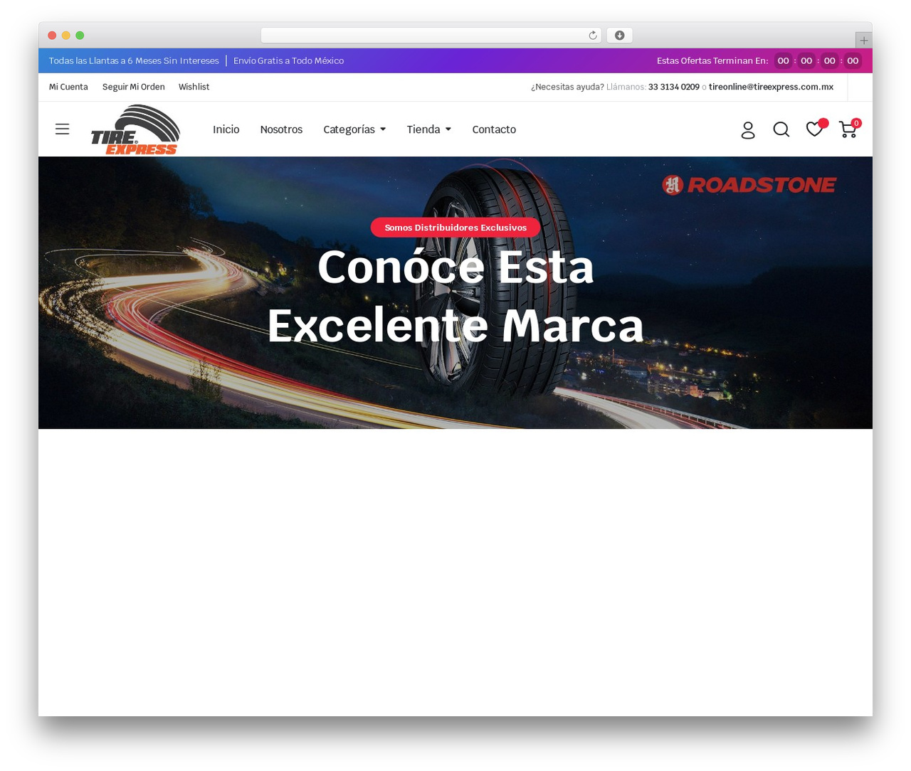 Partdo top WordPress theme - www.tireexpress.com.mx