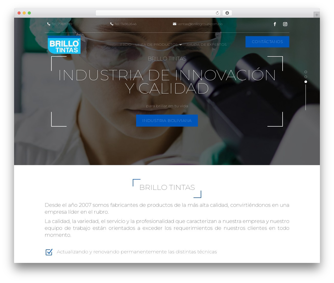 WordPress theme Divi - brillotintas.com WordPress theme Divi - brillotintas.com