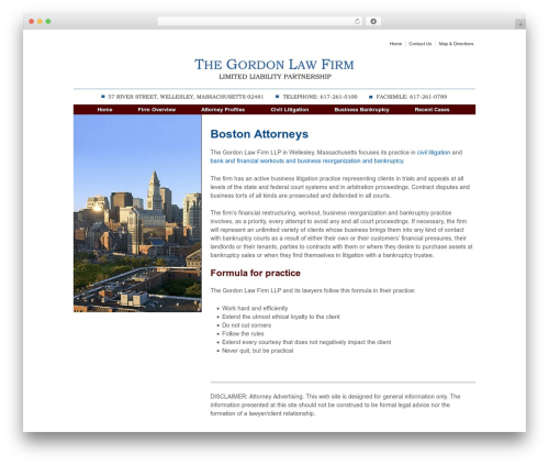 WordPress theme Responsive - gordonfirm.com
