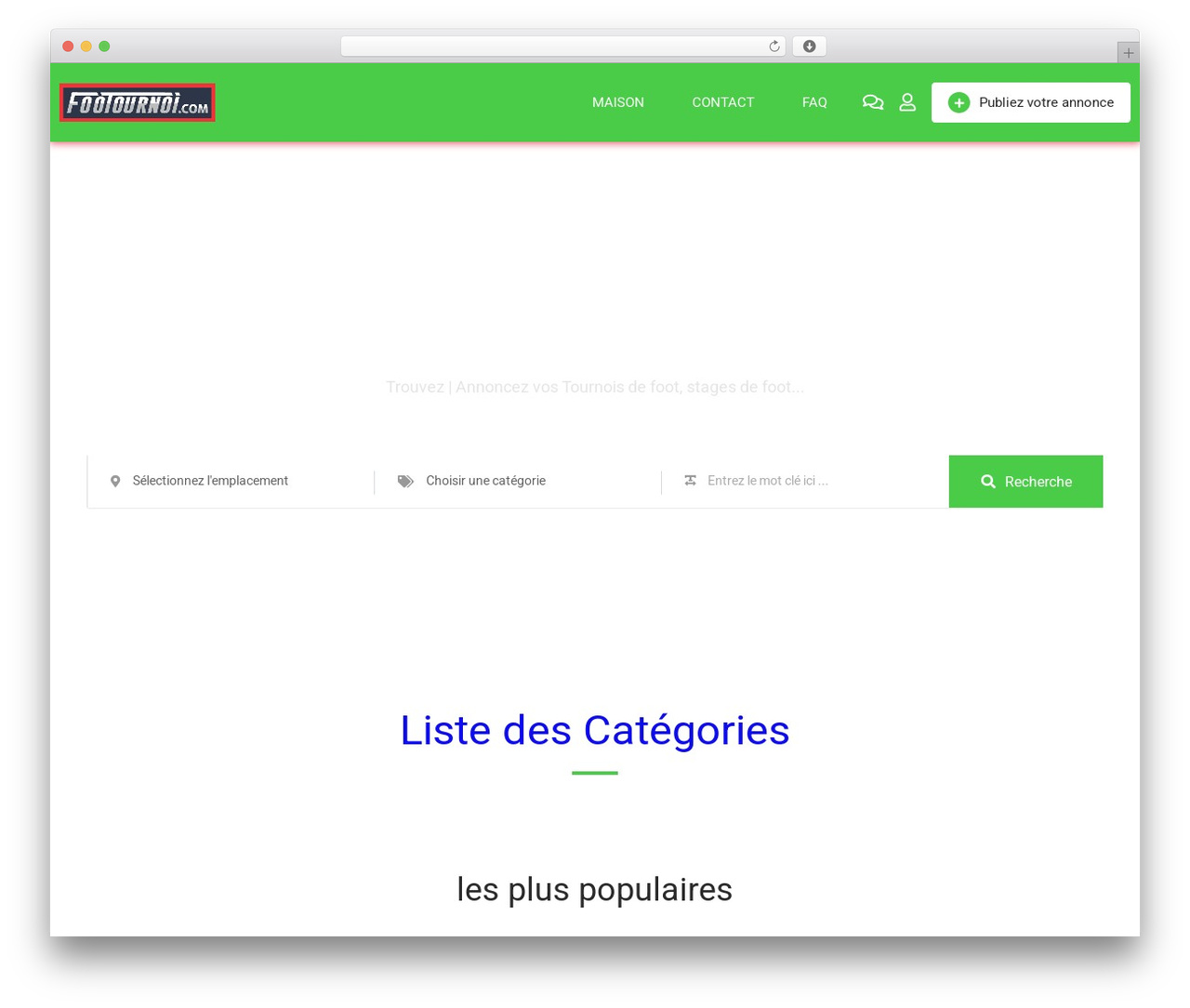Classima theme WordPress - footournoi.com