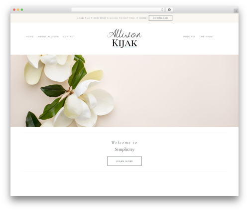Refined Theme WP theme - allisonkijak.com