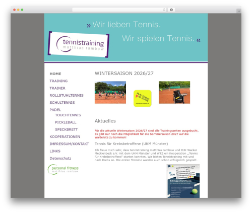 WordPress Classic WordPress theme - tennis-rambow.de