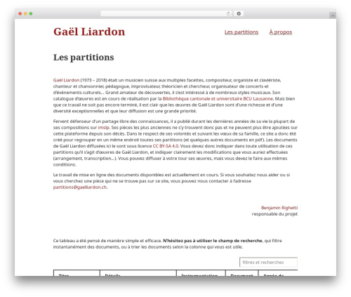 Posts table pro WordPress plugin - gaelliardon.ch