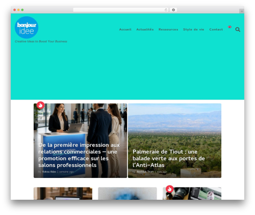 Boombox WordPress page theme - bonjouridee.com